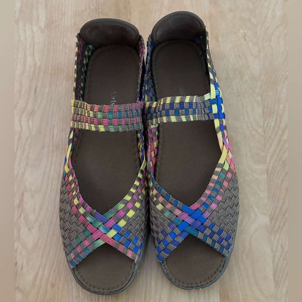 CC RESORTS Women’s Solar Multicolor Weave Mary Jane Shoes Size 10 Memory Foam